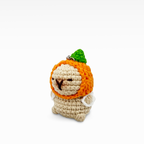 Capybara With Ghost Backpack, Keychain/Bag Charm, Small