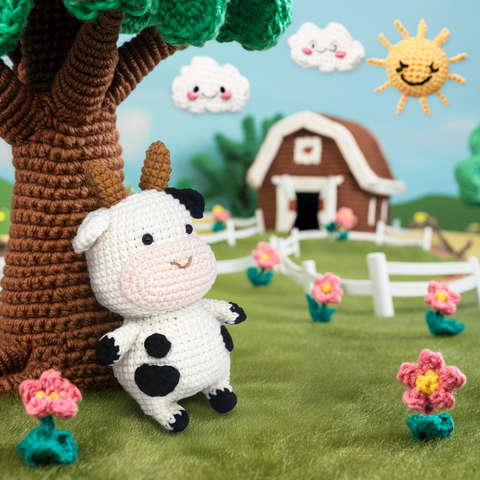 Cow, Keychain/Bag Charm, Large