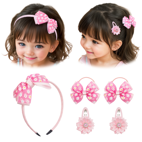 Daisy Pink Headband Set