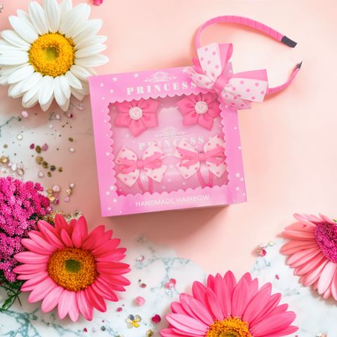 Pink Dots Headband Set