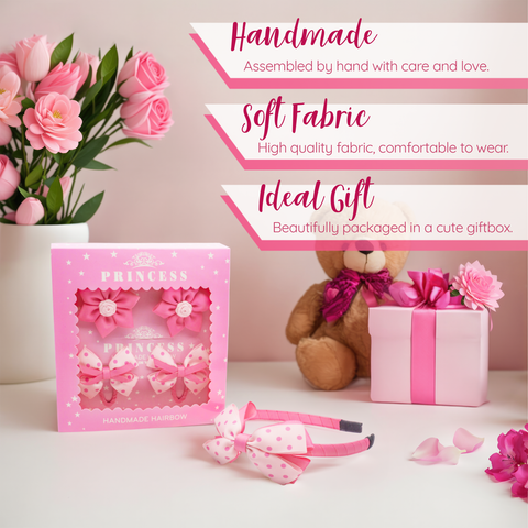 Pink Dots Headband Set