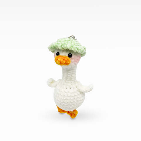 Goose With Hat, Keychain/Bag Charm, Small