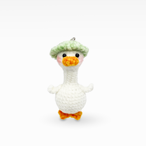 Goose With Hat, Keychain/Bag Charm, Small