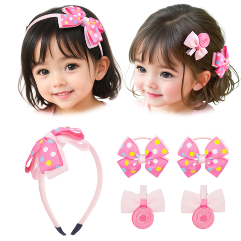 Lollipop Pink Headband Set