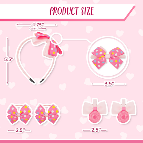 Lollipop Pink Headband Set