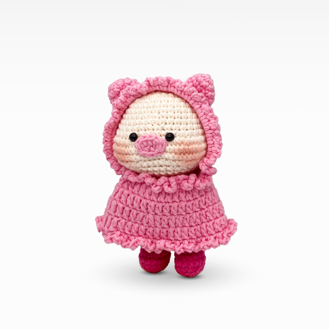 Pig in Raincoat, Keychain/Bag Charm, Large