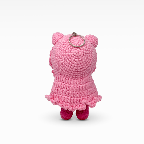 Pig in Raincoat, Keychain/Bag Charm, Large