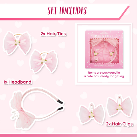 Pink Princess Headband Set