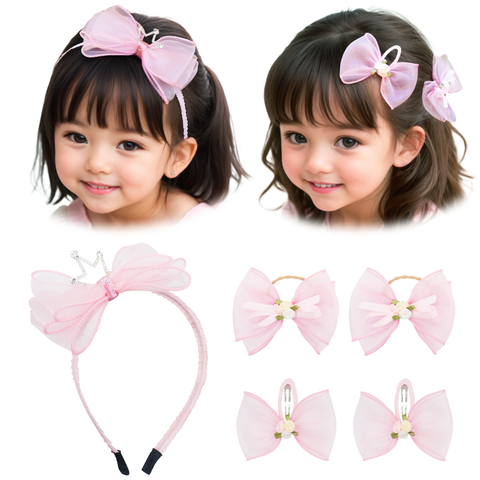 Pink Princess Headband Set
