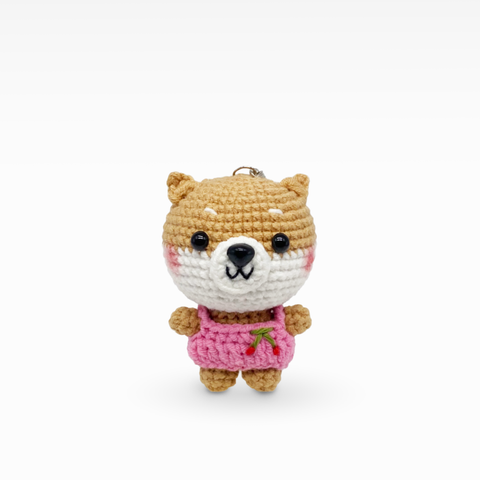 Shiba in Summer Dress, Keychain/Bag Charm, Small