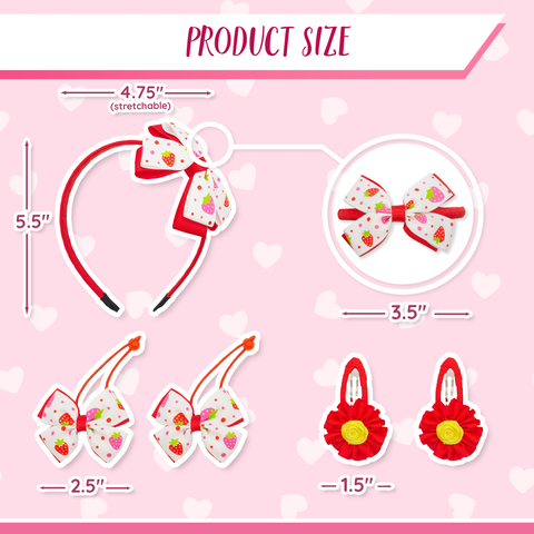 Strawberry Headband Set