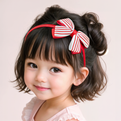 Striped Red Headband Set