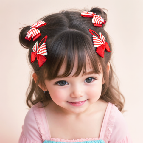 Striped Red Headband Set