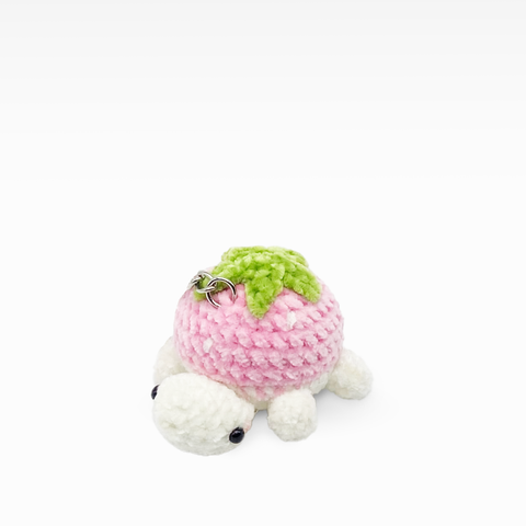 Strawberry Turtle, Keychain/Bag Charm, Small