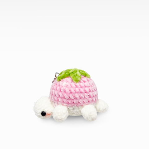 Strawberry Turtle, Keychain/Bag Charm, Small