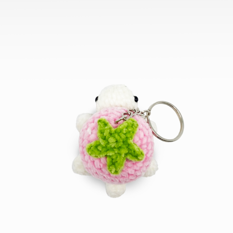 Strawberry Turtle, Keychain/Bag Charm, Small